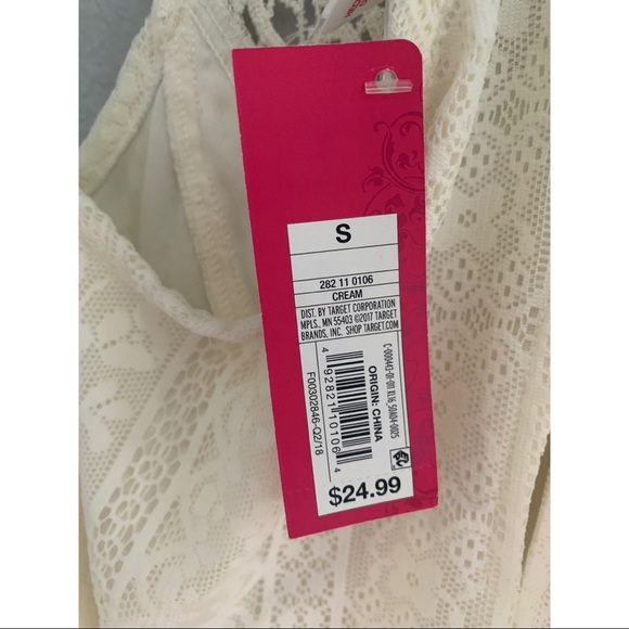 Xhilaration High Neck Lace Sheath Dress with Lining and Adjustable Straps - Picture 4 of 11